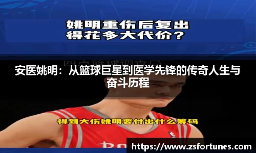 安医姚明：从篮球巨星到医学先锋的传奇人生与奋斗历程